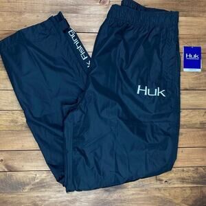 HUK Performance Fishing CYA Waterproof Black Packable Rain Pants Men's XXXL